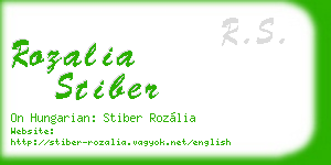 rozalia stiber business card